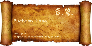Buchman Masa névjegykártya